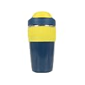 Wosta Travel Mug, Insulated Coffee Cup with Leakproof Lid,Vacuum Insulation Stainless Steel Reusable for Hot Cold Coffee, Non-Slip Protective Cover, (Indigo, 480 Ml)