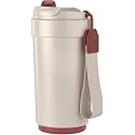 Wosta Travel Mug, Insulated Coffee Cup with Leakproof Lid,Vacuum Insulation Stainless Steel Reusable for Hot Cold Coffee, Non-Slip Protective Cover, (Vanila, 420 Ml Without Smart Display)