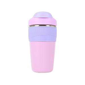wosta travel mug insulated coffee cup with leakproof lidvacuum insulation stainless steel reusable for hot cold coffee non-slip protective cover purple 480 ml