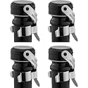 WOTOR Champagne &amp; Wine Bottle Stoppers, Champagne Cork, 4 Pack, Silver