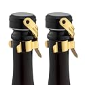 WOTOR Champagne &amp; Wine Bottle Stoppers, Champagne Cork, 2 Pack, Gold