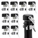 WOTOR Champagne & Wine Bottle Stoppers, Champagne Cork, 8 Pack, Silver