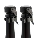 WOTOR Champagne &amp; Wine Bottle Stoppers, Champagne Cork, 2 Pack, Black