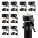 WOTOR Champagne &amp; Wine Bottle Stoppers, Champagne Cork, 8 Pack, Black