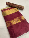 Fabwomen Woven Mysore Art Silk Saree with Unstitched Blouse
