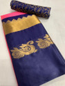 Fabwomen Woven Mysore Art Silk Saree with Unstitched Blouse