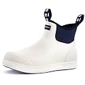 WOVENPAK Deck Boots for Men, Rain Boots Men, Waterproof Fishing Boots, Mens Deck Boots, Anti-slip Rubber Work Ankle Rain Boots Shoes for Outdoor Fishing, Boating, Size 6-13