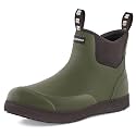 WOVENPAK Deck Boots for Men, Rain Boots Men, Waterproof Fishing Boots, Mens Deck Boots, Anti-slip Rubber Work Ankle Rain Boots Shoes for Outdoor Fishing, Boating, Size 6-13