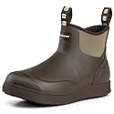 WOVENPAK Deck Boots for Men, Rain Boots Men, Waterproof Fishing Boots, Mens Deck Boots, Anti-slip Rubber Work Ankle Rain Boots Shoes for Outdoor Fishing, Boating, Size 6-13