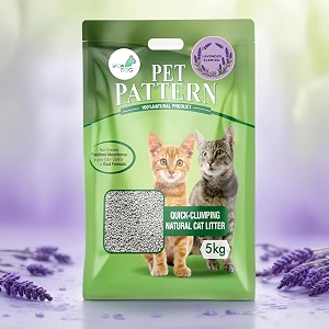 wow dog calmaura lavender cat litter 15kg  aromatic odor shield  soothing aroma  dust-free  fast clumping