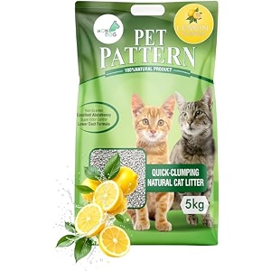 wow dog citruscharge lemon cat litter 15kg  fresh zest  dust-free  quick clump formula  dust free