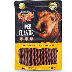 wow dog dog treats liver dental chews sticks liver flavor - 500 grams