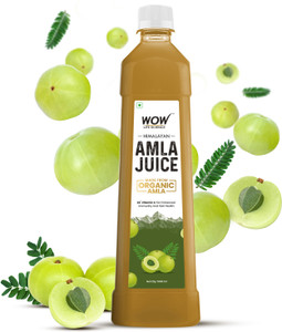 wow life science himalayan amla juice  2x vitamin c  made with 100 organic amlas cold pressed 1 l