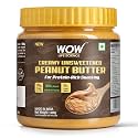 WOW Life Science - Peanut Butter Unsweetened (Creamy) - 500 gm | 100% Natural | High Protein with 30g Protein per 100g | For Protein Rich Snacking - Weight Management, Muscle Building and Healthy Lifestyle