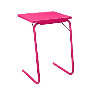 multipurpose alloy steel laptop table for home study and office use medium pink 53 centimeters