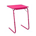 Multipurpose Alloy Steel Laptop Table For Home Study And Office Use (Medium, Pink), 53 Centimeters