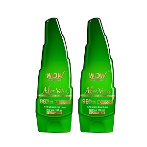 wow skin science 99 pure aloe vera gel for face skin amp hair - 150mlultimate gel for glowing skinfor both men and womenpack of 2