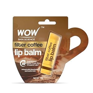 wow skin science filter coffee lip balm  16hrs guaranteed relief from dry chapped lips  softens rough lips  protects dry amp chapped lips  long lasting moisturization  smoothens flaky lips  4g