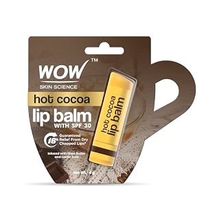 wow skin science hot cocoa lip balmsoftens amp protects dry chapped lipslong lasting moisturizer prevents flakiness 16 hr reliefbrown