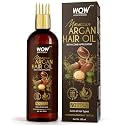 WOW Skin Science Moroccan Argan Hair Oil - WITH COMB APPLICATOR - Cold Pressed - No Mineral Oil &amp; Silicones - 100mL