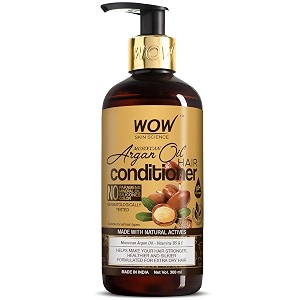 wow skin science moroccan argan oil conditioner for dry hairfrizz free hair- no sulphates parabens silicones salt amp colour 300 ml