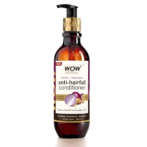 wow skin science onion  collagen anti-hairfall conditioner - no parabens mineral oil silicones color amp peg - 250 ml