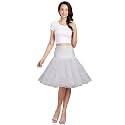 WOWBRIDAL Women's Vintage 50s Rockabilly Petticoat 25.59" Length Tutu Underskirt