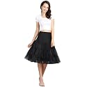 WOWBRIDAL Women's Vintage 50s Rockabilly Petticoat 25.59" Length Tutu Underskirt