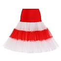 WOWBRIDAL Women's Vintage 50s Rockabilly Petticoat 25.59" Length Tutu Underskirt