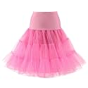 WOWBRIDAL Women's Vintage 50s Rockabilly Petticoat 25.59" Length Tutu Underskirt