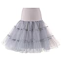 WOWBRIDAL Women's Vintage 50s Rockabilly Petticoat 25.59" Length Tutu Underskirt