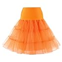 WOWBRIDAL Women's Vintage 50s Rockabilly Petticoat 25.59" Length Tutu Underskirt