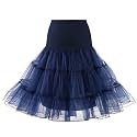 WOWBRIDAL Women's Vintage 50s Rockabilly Petticoat 25.59" Length Tutu Underskirt