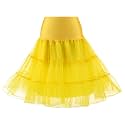 WOWBRIDAL Women's Vintage 50s Rockabilly Petticoat 25.59" Length Tutu Underskirt