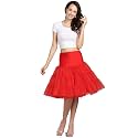 WOWBRIDAL Women's Vintage 50s Rockabilly Petticoat 25.59" Length Tutu Underskirt