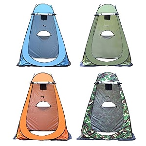 wowcase 1-2 person large space pop up shower privacy shelter tent with 3 windows outdoor portable dressing room privacy shower tents for camping beach isolation fishing blue 15x15x19m