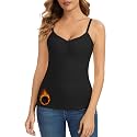 WOWENY Thermal Fleece Tank Top for Women Sleeveless Sweetheart Neck Winter Vest Underwear Tops Warm Cami Base Layer