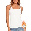WOWENY Women's Thermal Tank Tops Sleeveless Underwear Tops Adjustable Straps Winter Camisole Fleece Shirts Warm Vest