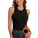 WOWENY Women's Thermal Tank Tops Sleeveless Underwear Tops Adjustable Straps Winter Camisole Fleece Shirts Warm Vest