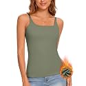 WOWENY Women's Thermal Tank Tops Sleeveless Underwear Tops Adjustable Straps Winter Camisole Fleece Shirts Warm Vest