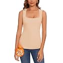 WOWENY Women's Thermal Tank Tops Sleeveless Underwear Tops Adjustable Straps Winter Camisole Fleece Shirts Warm Vest