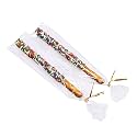 Wowfit 100 CT 2” x 10” Clear Flat Cellophane Treat Bags with 4” Gold Twist Ties, Cello Packaging for Pretzel Rods, Cookies, Candies and Jewelry Wrappers