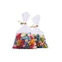Wowfit 100 CT 4x6 Clear Cellophane Treat &amp; Favor Bags, 4" Gold Twist Ties
