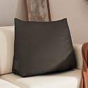 WOWMAX Back Pillow for Bed Sitting up-Bed Wedge Pillow Back Support Pillows for Bed & Sofa Couch, 85% Linen 15% Cotton Blend, Medium Gray