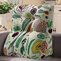 WOWMAX Curve Reading Pillow for Bed Adult, Heighten Back Pillow for Sitting in Bed, Back Support Pillow, Chair Pillow for Back Support, 100% Cotton Removable Cover, Veggies