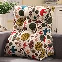 WOWMAX Curve Reading Pillow for Bed Adult, Heighten Back Pillow for Sitting in Bed, Back Support Pillow for Bed, Chair Pillow for Back Support, 100% Cotton Removable Cover