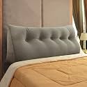 WOWMAX Headboard Pillow King, Triangular Wedge Pillow Headboard, Wedge Headboard Pillow for Bed Sofa, Daybed Pillows for Sitting up, Reading or Working with Removable Cover, Taupe