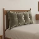 WOWMAX Headboard Pillow Twin XL Dorm Bolster Reading Pillow for Bed, Camel