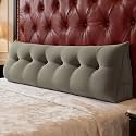 WOWMAX Multifunctional Upholstered Headboard Pillow Caking, Lgiht Gray