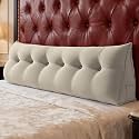 WOWMAX Multifunctional Upholstered Headboard Pillow Caking, Natural